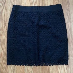 Black Eyelet Skirt